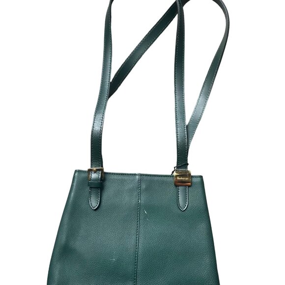 Hunter Green Leather Burberry Bag - Picture 1 of 15